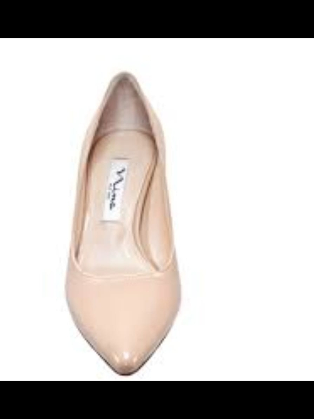 Nina Patent Pointed Ballet Flat in Nude Blush